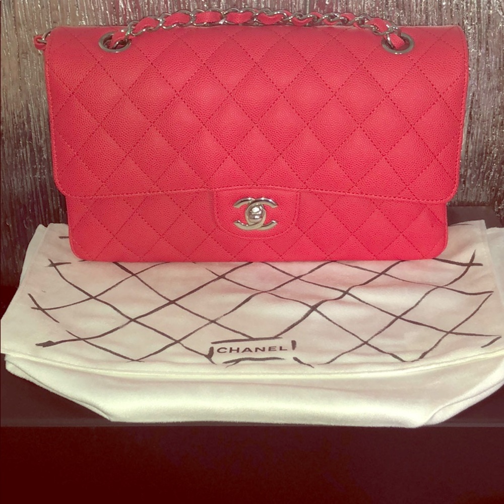 SOLD - Chanel Medium Double Flap - Light Red